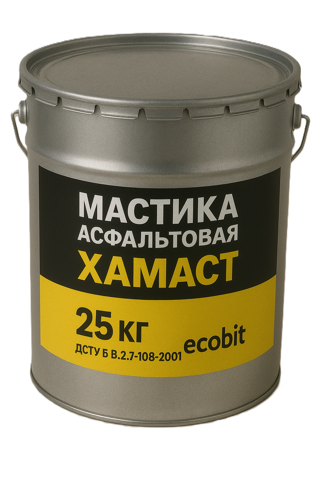 Мастика асфальтовая ХАМАСТ Ecobit ведро 25,0 кг ДСТУ Б.В.2.7-108-2001 (ГОСТ 30693-2000) 
